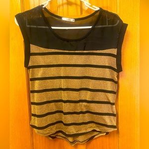 Black and gold top